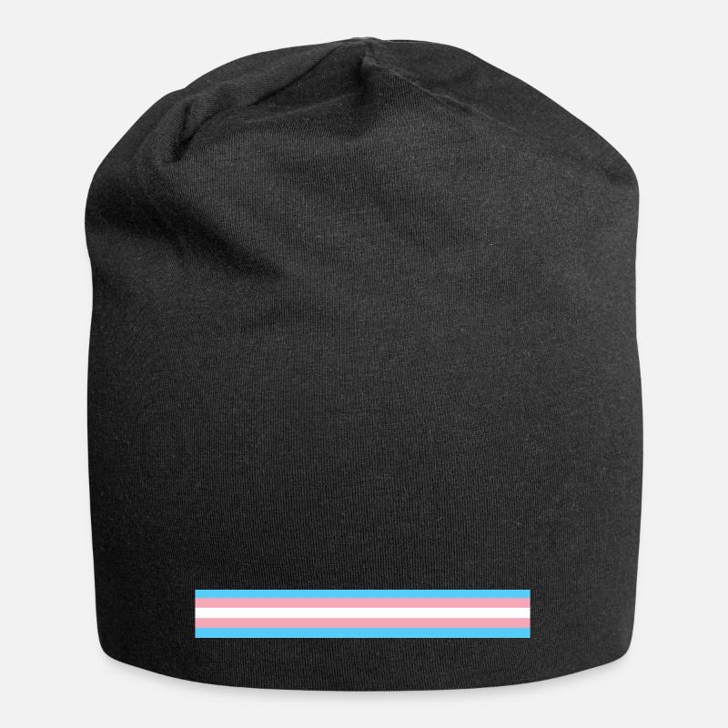 Drapeau transgenre comme une bande - Bonnet en jersey - noir