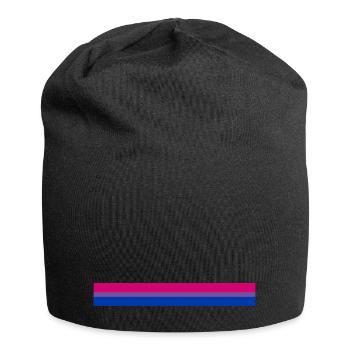 Bisexuell Flagge als Streifen - Jersey-Beanie - Schwarz - Vorne