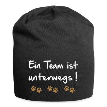 Team ist unterwegs - Jersey-Beanie - Schwarz - Vorne