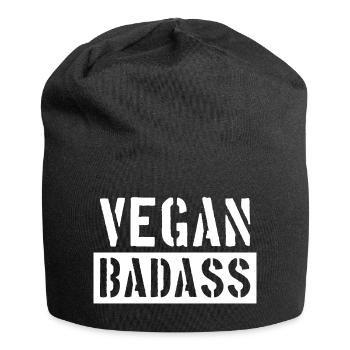 VEGAN BADASS VEGANER - Bonnet en jersey - noir - Devant