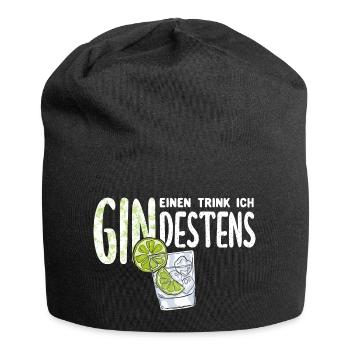 One Drink I GINdestens Gin Juniper Schnapps - Jersey Beanie - black - Front