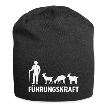 Ziegen Führungskraft Ziegenbock Landwirt Ziege - Jersey-Beanie - Anthrazit - Vorne