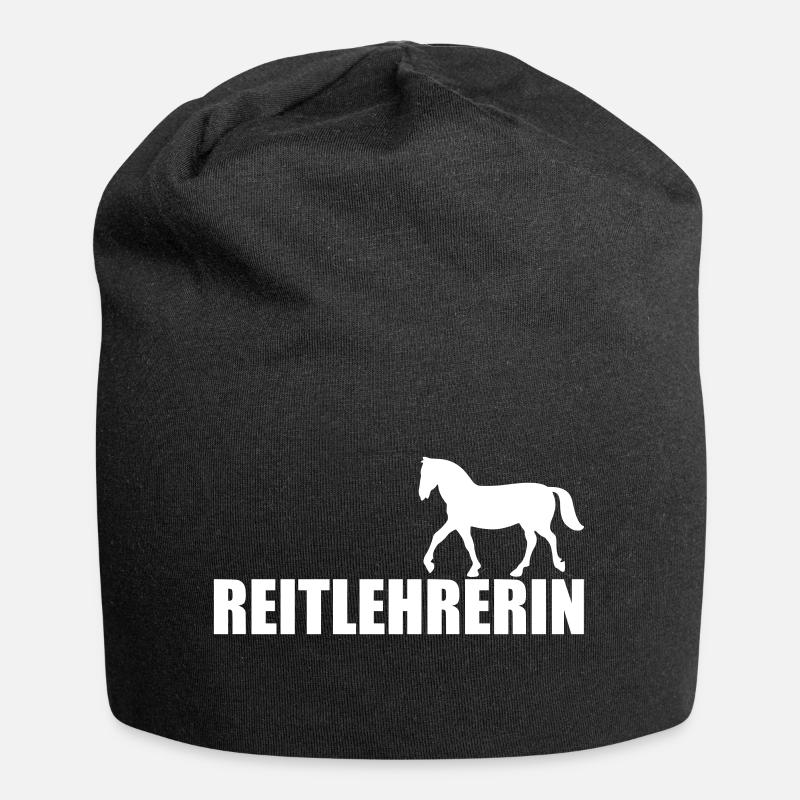 Reitlehrerin - Jersey-Beanie - Schwarz