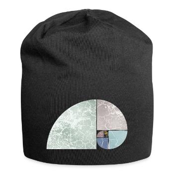 Fibonacci Spiral Sequence - Light Colored 1 - Jersey-Beanie - Schwarz - Vorne