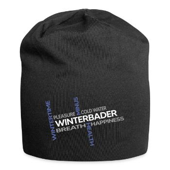 winterbader eisbader polar eisbad arktis kältebad - Jersey-Beanie - Schwarz - Vorne