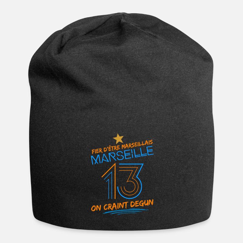 Marseille 13 - Bonnet en jersey - noir
