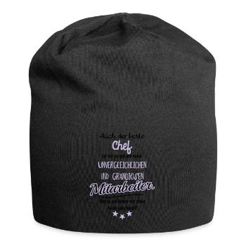bester Chef grandiose Mitarbeiter - Jersey-Beanie - Schwarz - Vorne