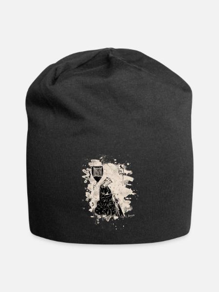 Walther von der Vogelweide - creme bleached - Jersey-Beanie - Schwarz
