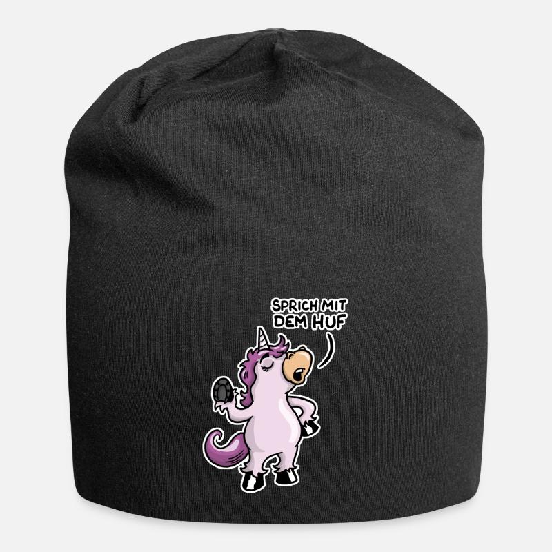 Sprich mit dem Huf - Jersey-Beanie - Schwarz