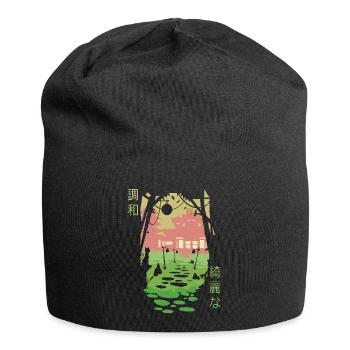 "Wasura" Temple // Tshirt Femme - Bonnet en jersey - noir - Devant