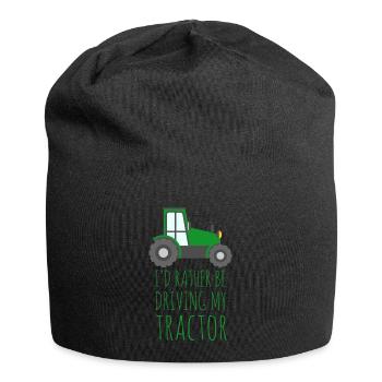 Farmer / Farmer / Farmer: I'd rather be driving - Jersey Beanie - black - Front