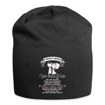 Ich liebe dich - Ehemann - Jersey-Beanie - Schwarz - Vorne