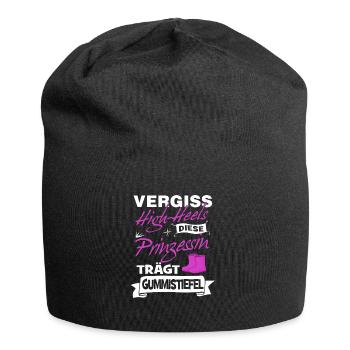 Landwirt Frau - Diese Prinzessin mit Gummistiefel - Jersey-Beanie - Schwarz - Vorne