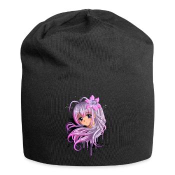 Cute Anime Girl - Bonnet en jersey - noir - Devant
