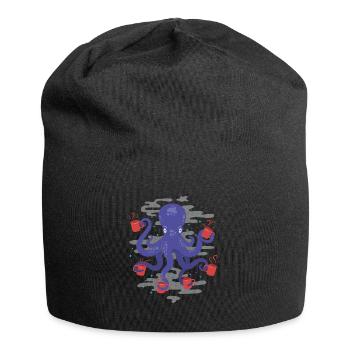 Coffee Octopus - Jersey Beanie - black - Front