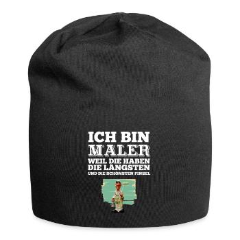 Maler Tshirt Maler Malermeister Prüfung Geschenk - Jersey-Beanie - Schwarz - Vorne
