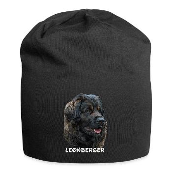 Leonberger,Hundekopf,Hunderasse,Hund,Hunderasse - Jersey-Beanie - Schwarz - Vorne