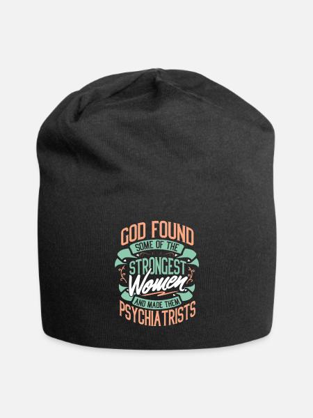 psychiatre Psychiatre Psycho cadeau professionnel - Bonnet en jersey - noir