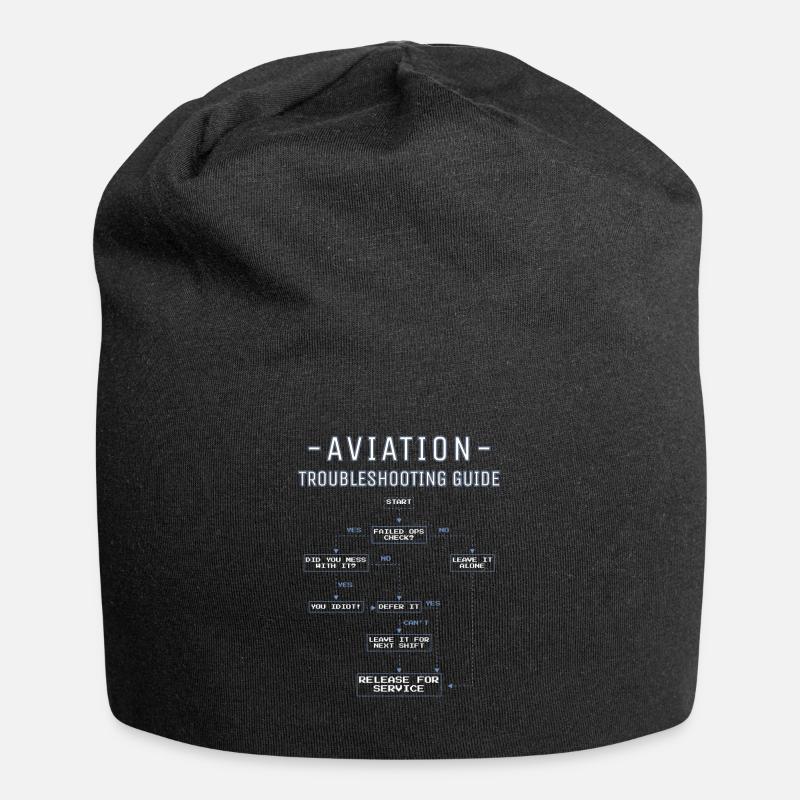 Guide de dépannage de l'aviation - Bonnet en jersey - noir
