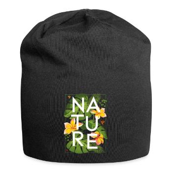 Dschungel 1 - Jersey-Beanie - Schwarz - Vorne