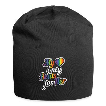 Gay Pride Schwul Lesbisch LGBT LGBTQ Geschenk - Jersey-Beanie - Schwarz - Vorne