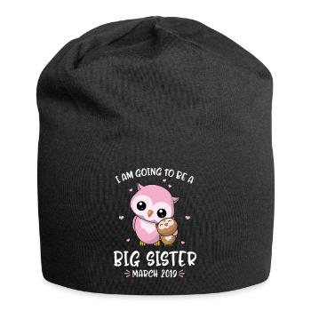 Je vais être une grande soeur - Mars 2019 - Bonnet en jersey - noir - Devant