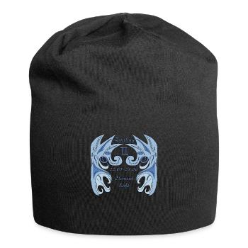 Sternzeichen Zwilling - Jersey-Beanie - Schwarz - Vorne