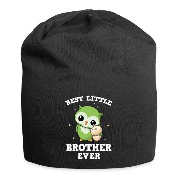 Best Little Brother Ever - Little owl brother - Jersey Beanie - black - Front