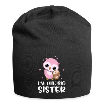 I'm The Big Sister - Große Eulen Schwester - Jersey-Beanie - Schwarz - Vorne