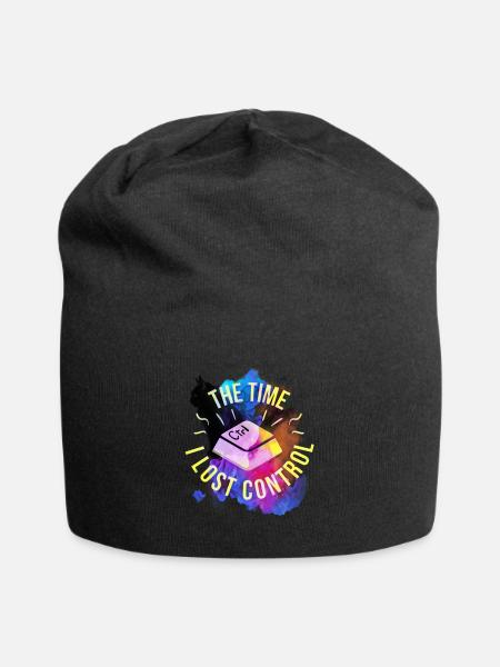 Le temps sans contrôle Ctrl Art Design - Bonnet en jersey - noir