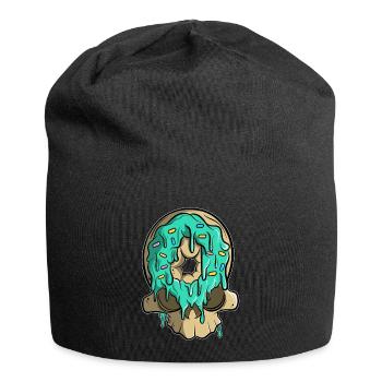 Donut Totenkopf - Jersey-Beanie - Schwarz - Vorne