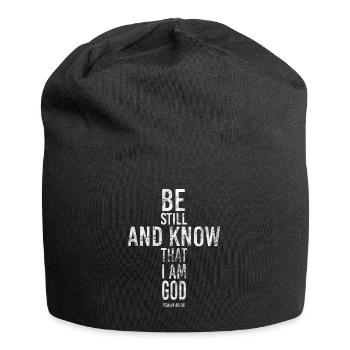 Gott Jesus Psalm / Christliches Geschenk - Jersey-Beanie - Schwarz - Vorne