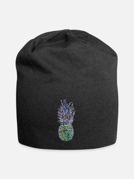 NeonAnanas - Jersey-Beanie - Schwarz