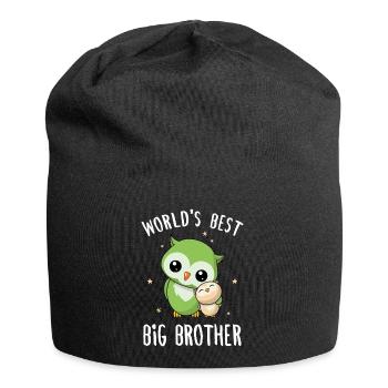 World's Best Big Brother - Großer Bruder Eulen - Jersey-Beanie - Schwarz - Vorne