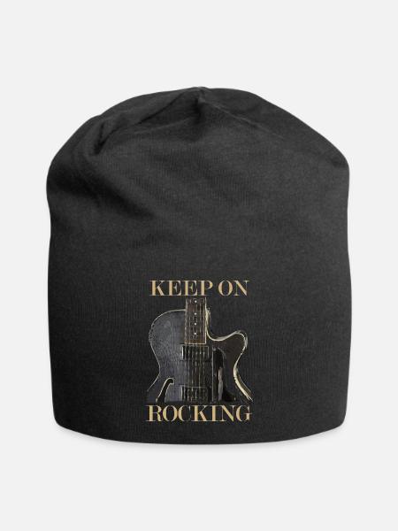 Elektrische Gitarre - Jersey-Beanie - Schwarz