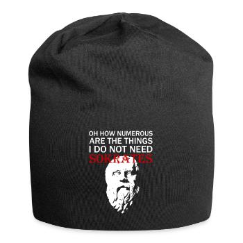 Proverbe Sagesse Philosophie Minimalisme - Bonnet en jersey - noir - Devant