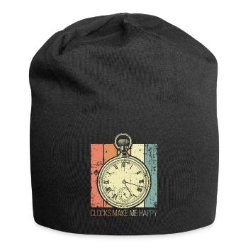 Uhrmacher Uhren machen mich glücklich - Jersey-Beanie - Schwarz - Vorne