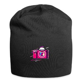 Fond Corps Années 80 Rétro Violet - Bonnet en jersey - noir - Devant