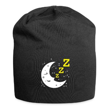 Mond Zzz - Jersey-Beanie - Schwarz - Vorne