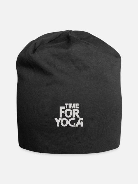 Zeit Für Yoga | Time For Yoga - Jersey-Beanie - Schwarz