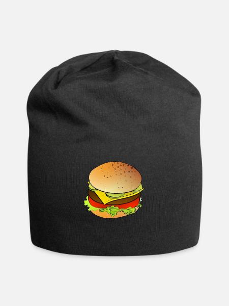 Lustiges Burger Shirt - Jersey-Beanie - Schwarz