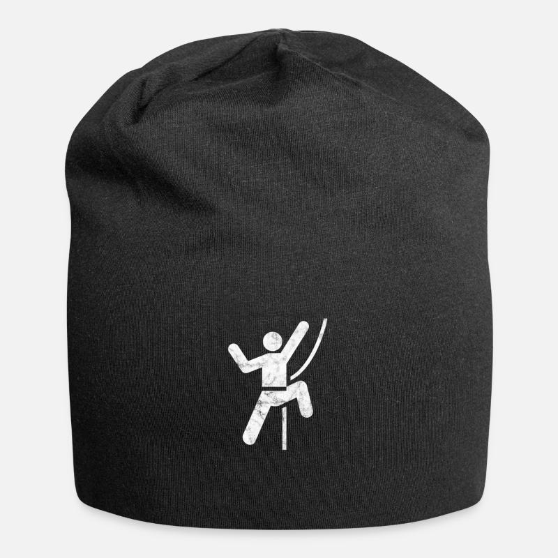 Kletterer Klettern - Jersey-Beanie - Schwarz