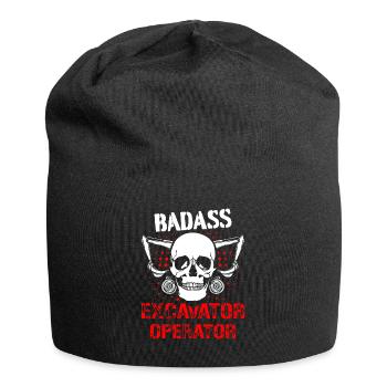 Construction worker excavator skull - Jersey Beanie - black - Front