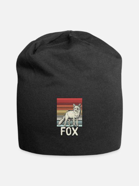 Wald Tiere Fuchs Füchsin - Jersey-Beanie - Schwarz