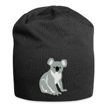 Koala, Koalabär - Jersey-Beanie - Schwarz - Vorne