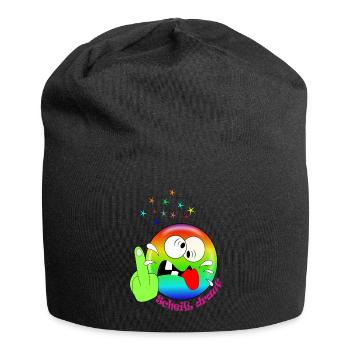 colorful funny and naughty - Jersey Beanie - black - Front