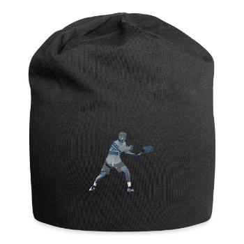 Tennis motif with double exposure effect - Jersey Beanie - black - Front