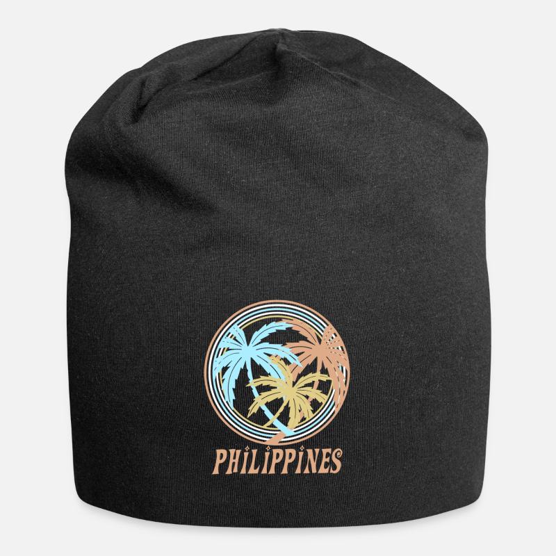 Philippinen - Jersey-Beanie - Schwarz
