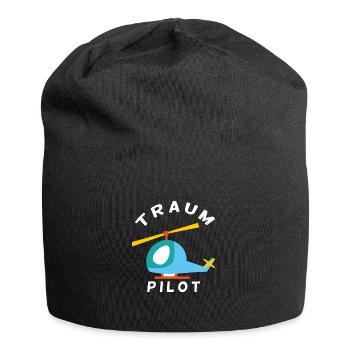 Kinder T-Shirt Traum Pilot für Jungs und Mädchen - Jersey-Beanie - Schwarz - Vorne