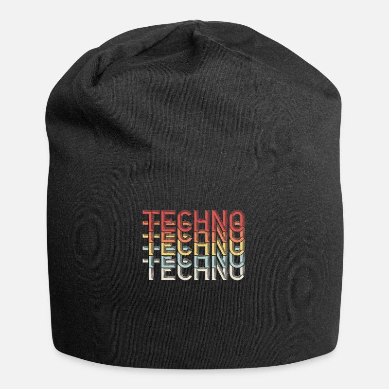 Techno Techno Techno - Jersey Beanie - black
